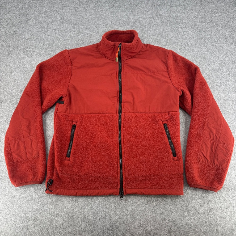 Ozark Trail Jacket Fleece Women S Full Zip Fleece Red Mixed Media EUC